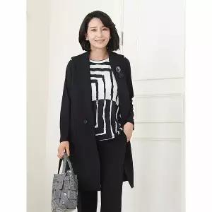 [하프클럽/쉬즈마담]J31790 모던 테일러드 더블 롱베스트 50대 엄마옷