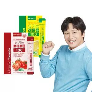 내츄럴플러스 토레샷 유기농 레몬즙 토마토즙 스틱 세트 NFC 착즙