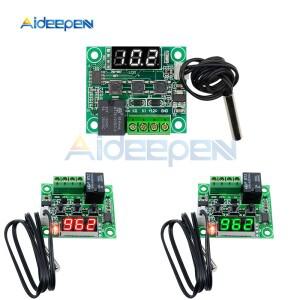 LED 디지털 온도 조절 컨트롤러 스위치 모듈 NTC 센서 DC 5V 12V AC 110-220V W1209