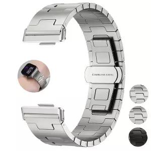 화웨이 워치 핏 4/4 프로용 티타늄 스트랩 메탈 폴딩 클라스프 밴드 핏3 비즈니스 스마트워치 팔찌