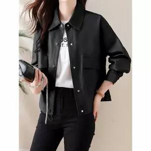 [하프클럽/카라]KARRA 스냅카라라이더자켓_A6S0277