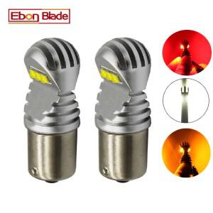 자동차 LED 조명 Canbus 오류 없음 전구 램프 화이트 레드 앰버 12V 24V D 2X1156 BA15S P21W 1157 BAY15D