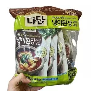 씨제이 다담냉이된장찌개양념 140gx 4 x 2개 a27939