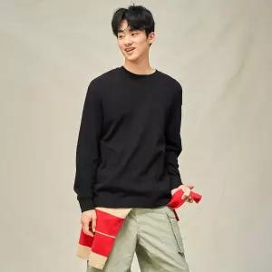 매장정품 BEANPOLE 빈폴 [빈폴] [BEANPOLEKNAP] 와플 라운드티 블랙 (BC5341N045) 1115715