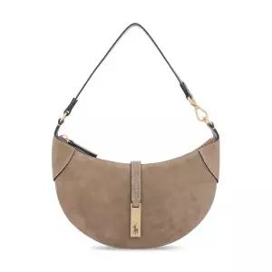 폴로 POLO RALPH LAUREN 폴로 ID 스웨이드 미니 숄더백-브라운