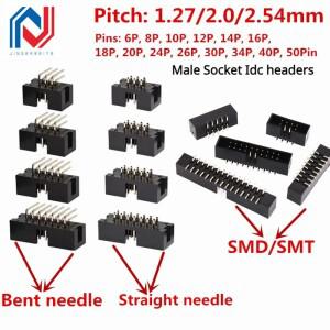 10Pcs 피치 1.27mm 2.0mm 2.54mm 남성 소켓 스트레이트 idc 박스 헤더 PCB 커넥터 이중 행 DC3 Dip 6102026