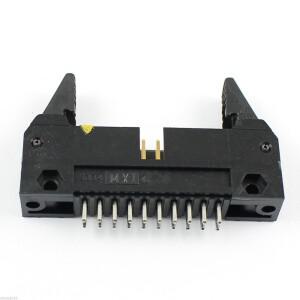 5pcs 2.54mm 피치 2x10 20 핀 DC2 IDC 소켓 검정색 남성 직각 이젝터 헤더 케이블 커넥터