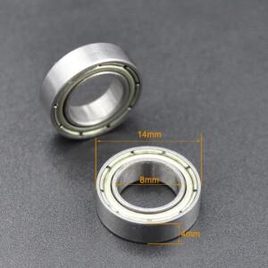 10피스 고속 MR148 ZZ 8x14x4mm 1480 소형 베어링 2Z 강력한 마이크로 전동 핸드 피스 용 내부 보어 8mm 볼