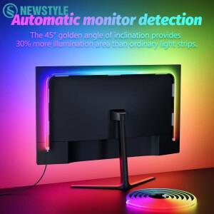 LED 스트립 싱크 라이트 바 스마트 게이밍 앰비언트 컴퓨터 앱 제어 음악컬러 침실 장식