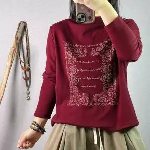 여사친 가을 상사 프린트 셔츠 티 무스탕 반폴라 BE3