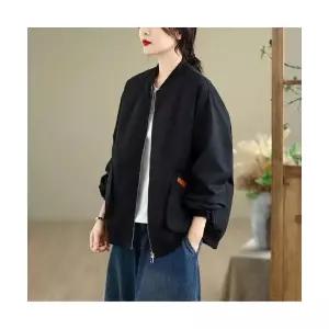 여자 야구 점퍼 잠바 가을 빅 포켓 넥 솔리드 탑 코트 ST3