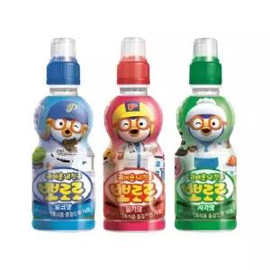 [셀러허브]팔도 뽀로로 음료 235ml 3종 혼합 / 밀크 8개 + 딸기 8개 + 사과 8개 / 총 24개 (S21014734)