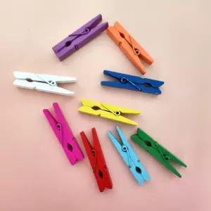 컬러 원목 다용도집게 10개 4.5cm 집게 걸이 고리 사진 나무 원목 우드 네컷