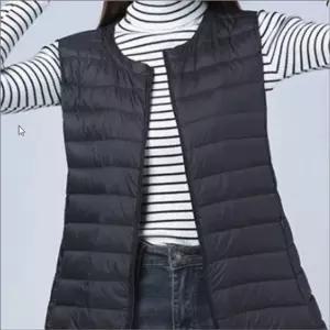 여성 경량 롱 패딩조끼 라운드넥 이너 조끼 겨울 롱베스트 2색 YwO8+2GIo