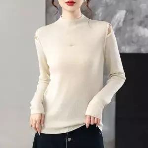 여자 니트 롱 이너 추동 루즈핏 옷 오프숄더 상의 블라우스 셔츠 스포M3