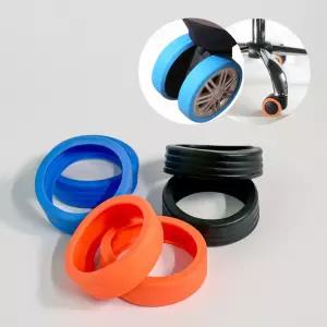 의자 캐리어 바퀴커버 실리콘 소음방지 캡 휠신발 바닥보호 층간소음 4P eLf9+9RrJ