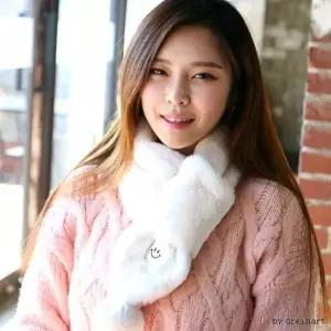 9526 페이크퍼 밍크 목도리 여성 겨울 방한 스카프 인조털 머플러