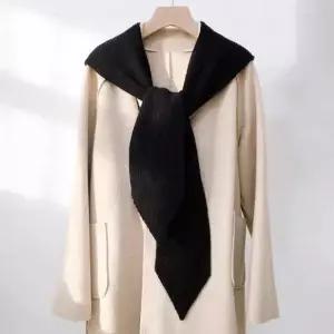 골지 니트 후드 넥워머 탈부착 모자 일체형 목도리 겨울 방한