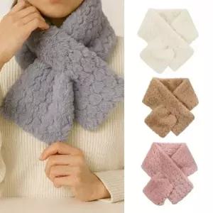 부드러운 인조털 쁘띠 목도리 고리형 미니 머플러 짧은 방한용