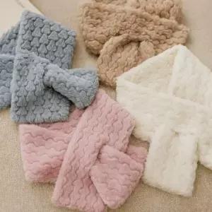 초경량 미니 소프트 목도리 루프홀 머플러 짧은 넥워머 간절기용