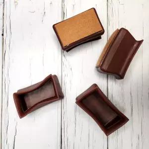 직사각형 진갈색 실리콘의자캡 대형 실리콘의자다리캡 실리콘의자발캡