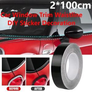 호환 자동차 창 데칼 트림 비닐 필름 문짝 허리 라인 스티커, 블랙 장식 액세서리, 미니 쿠퍼 R55 R56 R60