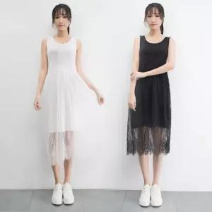 민소매 레이어드 레이스 원피스 ELC-9032