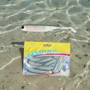 리얼 액션 쉐드웜 7cm 10p세트 우럭 광어 갈치 멸치 소프트 루어 채비