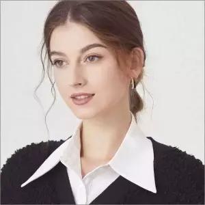 카라넥 레이어드 블라우스 가짜 셔츠 깃 쉬폰 이너웨어 레이어드룩