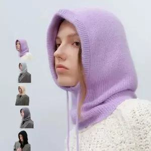 여성 방한 니트 후드 넥워머 겨울 모자 등산 목도리 비니