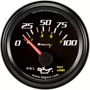 에쿠스 6234 2인치 기계식 오일 압력 게이지 검은색