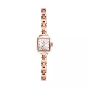 로즈몽 RS74-05 하이브리드 티 로즈 스퀘어 여성 메탈 손목 시계