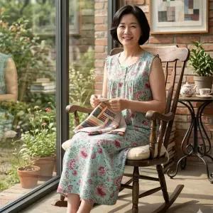 국산 면 100 시원한 여름 나시원피스