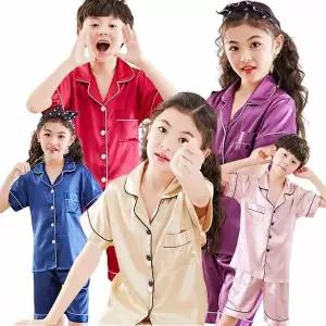 아동 유아 여름 잠옷 카라 반팔 반바지 파자마 세트 홈웨어