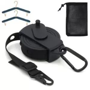 차량용 휴대용 ACEPEED 데이지체인 캠핑용 옷걸이 +옷걸이2개 블랙 멀티 로프 C131