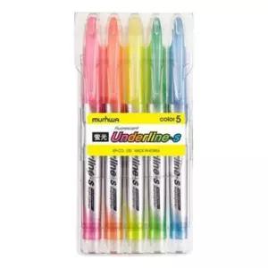 [문구] 형광펜 5색 x12개 세트 학원 학교 판촉 선물 문구