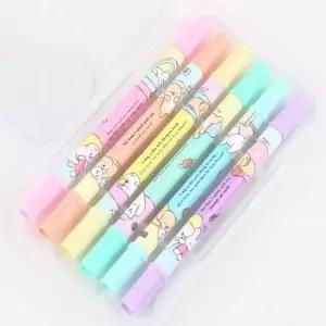 [문구] 6색 파스텔 형광펜 x12개 세트 문구 선물 신학기