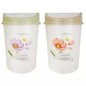 [반려] 스윙 뚜껑 쓰레기통 3호 1P 코스모스 푸쉬 휴지통