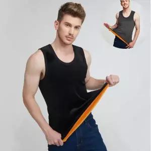 TBZ 융털 방한 겨울 나시 남성 이너웨어 블랙차콜