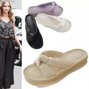 [하프클럽/까미에뮤즈]kami et muse 크로스 스트랩 웨지뮬 슬리퍼_KM23s141