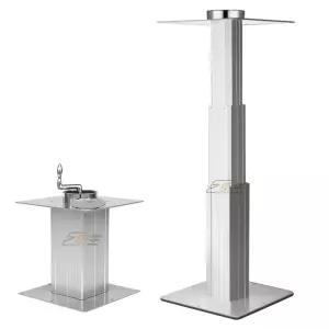 캠핑카테이블 받침대 리프트 투명한 카라반탁자 유압 자동