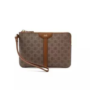[롯데백화점]닥스 액세서리 세인트바넷 브라운 DD패턴 가죽 미니 클러치백 DCWA6E804