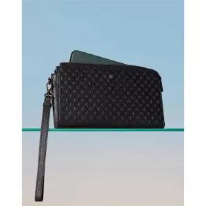 닥스 ACC 선물포장블랙 수입가죽 루이스 엠보 DD 패턴 장지갑핸드폰수납 DBWA6E360 364527