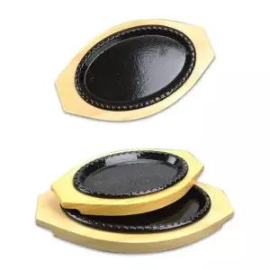 감바스주물팬 스테이크 철판 무쇠팬 주물팬 받침 4호 세트 28cm