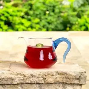 블루 하모니 유리 숙우 공도배 300ml 티포트 다도구 다기 유리컵 차숙우 티팟 우리기 메이커 홈카페용품 도