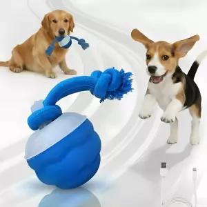 2026년 새로운 인터랙티브 도그 볼 [업그레이드 버전] - 소형 및 중형견을 위한 씹는 로프와 사운드가 있는