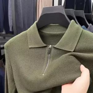 남성 니트 캐주얼 겨울 데일리 기모 스웨터 카디건 터틀넥 반집업 칼라넥 다올4