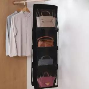 [생활] 옷걸이형 블랙 가방정리대 8칸