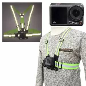 DJI 오즈모 액션 4 호환 액션캠 형광 조끼 바디 가슴 스트랩 마운트