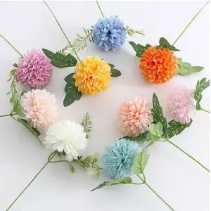 퐁퐁 국화꽃 생화같은 조화 시들지 않는 꽃 1송이 국화꽃 국화조화 조화